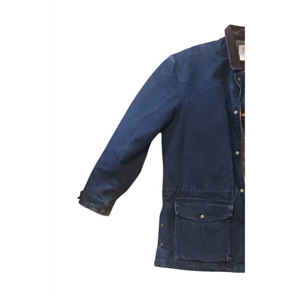 VTG Carhartt Jacket XL C52-MDT Blanket Lined Duck Canvas Ranch Distressed Faded - Picture 12 of 16